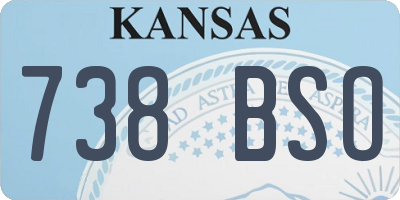 KS license plate 738BSO