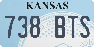 KS license plate 738BTS
