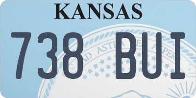 KS license plate 738BUI