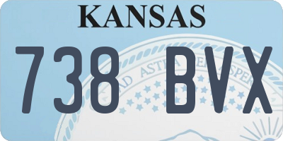 KS license plate 738BVX