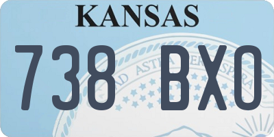KS license plate 738BXO