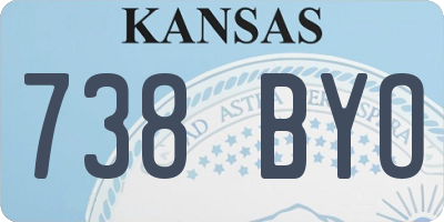 KS license plate 738BYO