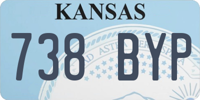 KS license plate 738BYP