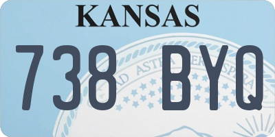 KS license plate 738BYQ