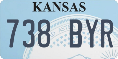KS license plate 738BYR