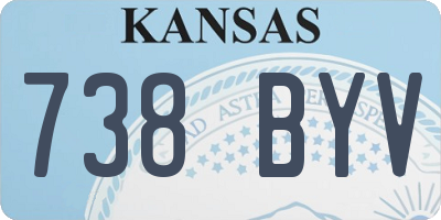 KS license plate 738BYV