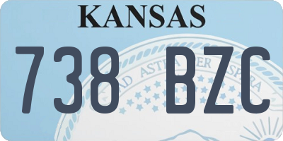 KS license plate 738BZC