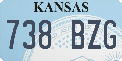 KS license plate 738BZG