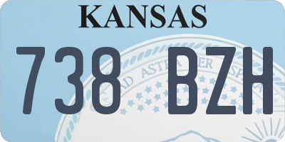 KS license plate 738BZH