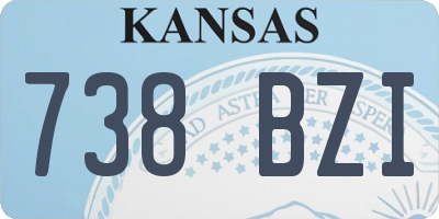 KS license plate 738BZI
