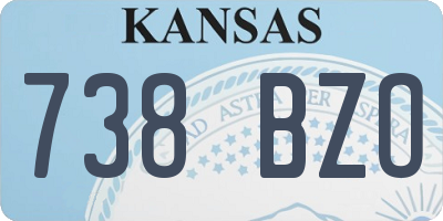 KS license plate 738BZO