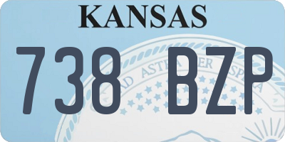 KS license plate 738BZP
