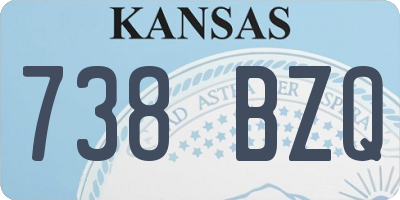 KS license plate 738BZQ