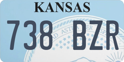 KS license plate 738BZR