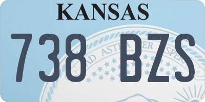 KS license plate 738BZS