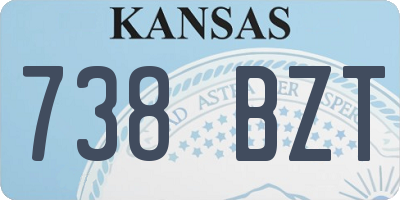 KS license plate 738BZT