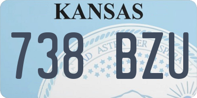 KS license plate 738BZU