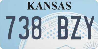 KS license plate 738BZY