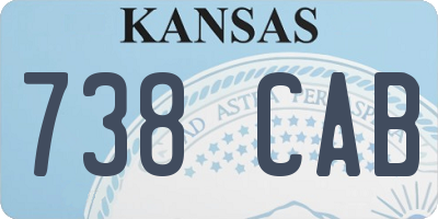 KS license plate 738CAB