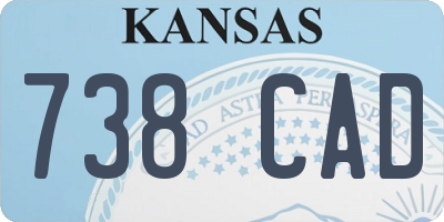 KS license plate 738CAD