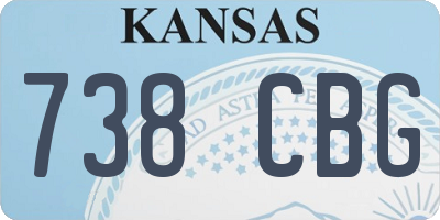 KS license plate 738CBG