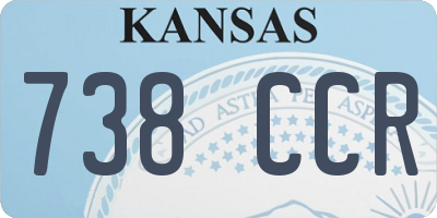 KS license plate 738CCR