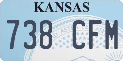 KS license plate 738CFM