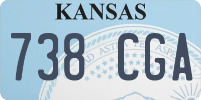 KS license plate 738CGA