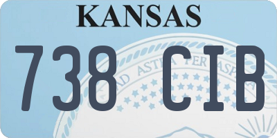 KS license plate 738CIB