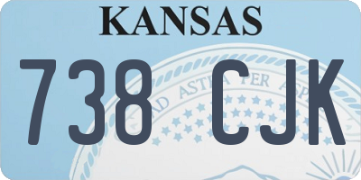 KS license plate 738CJK