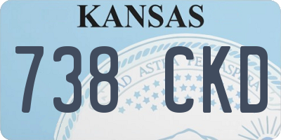 KS license plate 738CKD