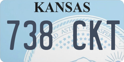 KS license plate 738CKT