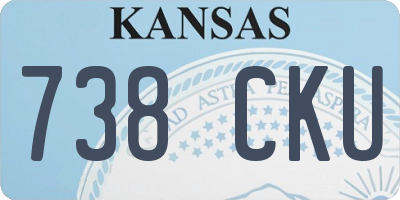 KS license plate 738CKU
