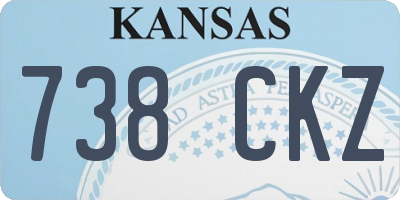 KS license plate 738CKZ