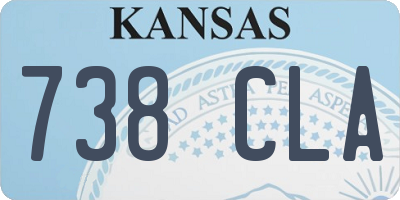 KS license plate 738CLA