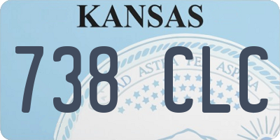 KS license plate 738CLC