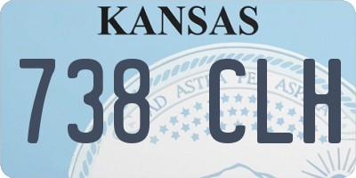 KS license plate 738CLH