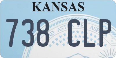 KS license plate 738CLP