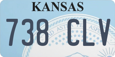 KS license plate 738CLV