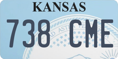 KS license plate 738CME