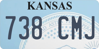 KS license plate 738CMJ