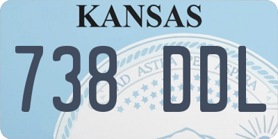 KS license plate 738DDL