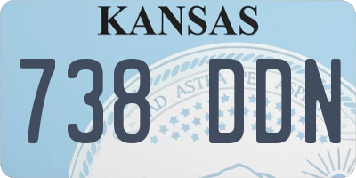 KS license plate 738DDN