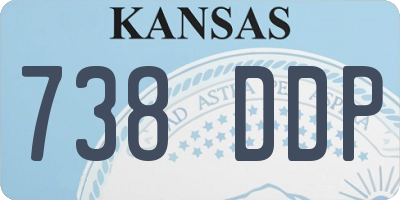 KS license plate 738DDP