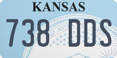 KS license plate 738DDS