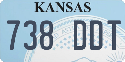 KS license plate 738DDT
