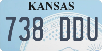 KS license plate 738DDU