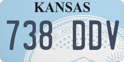 KS license plate 738DDV