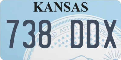 KS license plate 738DDX