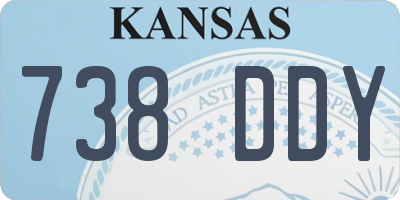 KS license plate 738DDY